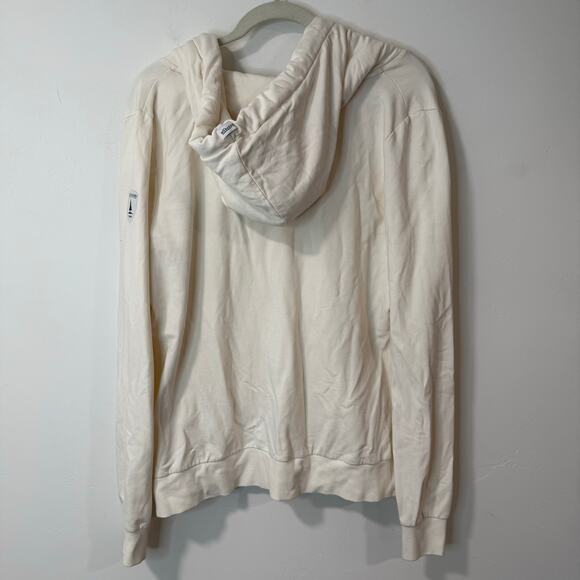 Wanakome Women's Etta Split Neck Sweatshirt Pullover V Neck Stretch Cream Large - Picture 2 of 7